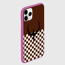 Чехол iPhone 11 Pro матовый Квейк ретро паттерн, цвет: 3D-фиолетовый — фото 2