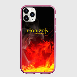 Чехол iPhone 11 Pro матовый Horizon: Zero Dawn fire, цвет: 3D-малиновый