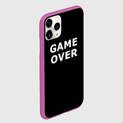 Чехол iPhone 11 Pro матовый Game over white logo, цвет: 3D-фиолетовый — фото 2
