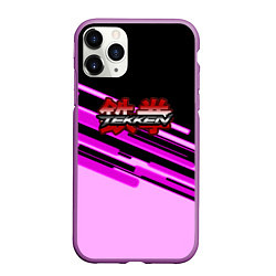 Чехол iPhone 11 Pro матовый Tekken pink line