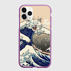 Чехол iPhone 11 Pro матовый Большой котик в Канагаве