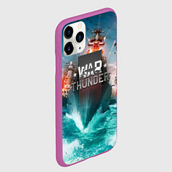 Чехол iPhone 11 Pro матовый Wartunder корабль авианосец, цвет: 3D-фиолетовый — фото 2