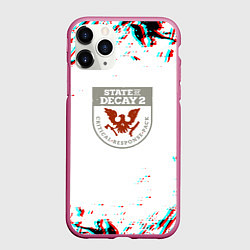 Чехол iPhone 11 Pro матовый State of decay краски, цвет: 3D-малиновый