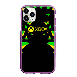 Чехол iPhone 11 Pro матовый Xbox бабочки, цвет: 3D-фиолетовый