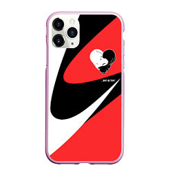 Чехол iPhone 11 Pro матовый Meet my heart, цвет: 3D-розовый