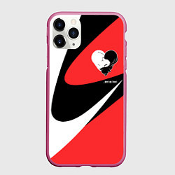 Чехол iPhone 11 Pro матовый Meet my heart, цвет: 3D-малиновый