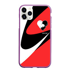 Чехол iPhone 11 Pro матовый Meet my heart, цвет: 3D-фиолетовый