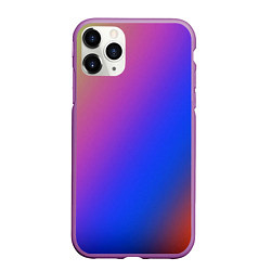 Чехол iPhone 11 Pro матовый Градиент полосы, цвет: 3D-фиолетовый