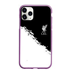 Чехол iPhone 11 Pro матовый Liverpool fc белые краски, цвет: 3D-фиолетовый