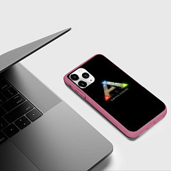 Чехол iPhone 11 Pro матовый Ark: Survival Evolved logo rpg, цвет: 3D-малиновый — фото 2