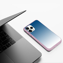 Чехол iPhone 11 Pro матовый Бирюзовый градиент текстура, цвет: 3D-розовый — фото 2