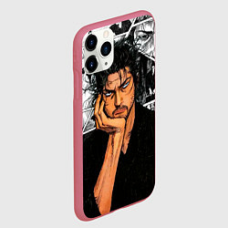 Чехол iPhone 11 Pro матовый Musashi ponders, цвет: 3D-малиновый — фото 2