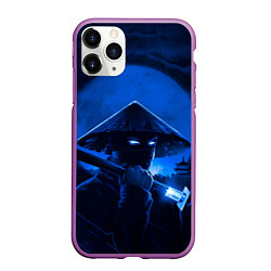 Чехол iPhone 11 Pro матовый The coolness of a samurai, цвет: 3D-фиолетовый