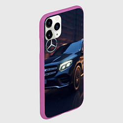 Чехол iPhone 11 Pro матовый Mercedes benz auto, цвет: 3D-фиолетовый — фото 2