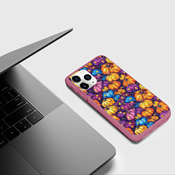 Чехол iPhone 11 Pro матовый Тыквенный урожай, цвет: 3D-малиновый — фото 2