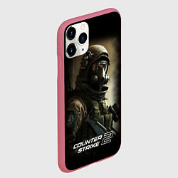Чехол iPhone 11 Pro матовый Counter strike 2 спецназ, цвет: 3D-малиновый — фото 2