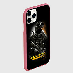 Чехол iPhone 11 Pro матовый Counter strike спецназовец, цвет: 3D-малиновый — фото 2