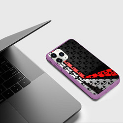 Чехол iPhone 11 Pro матовый Marshmello pattern, цвет: 3D-фиолетовый — фото 2