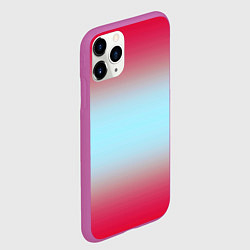 Чехол iPhone 11 Pro матовый Текстура цветов градиента, цвет: 3D-фиолетовый — фото 2