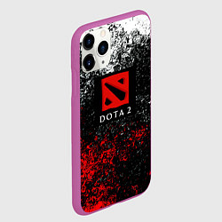 Чехол iPhone 11 Pro матовый Dota 2 брызги красок, цвет: 3D-фиолетовый — фото 2