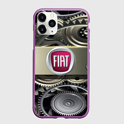 Чехол iPhone 11 Pro матовый FIAT logo motors, цвет: 3D-фиолетовый