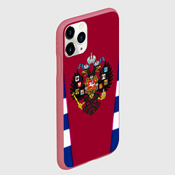 Чехол iPhone 11 Pro матовый Российская империя геометрия, цвет: 3D-малиновый — фото 2