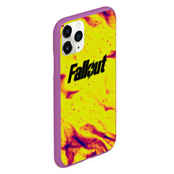 Чехол iPhone 11 Pro матовый Fallout fire steel, цвет: 3D-фиолетовый — фото 2