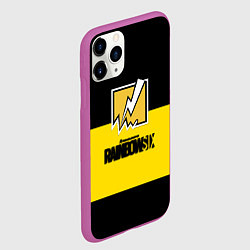 Чехол iPhone 11 Pro матовый Rainbow six logo game, цвет: 3D-фиолетовый — фото 2