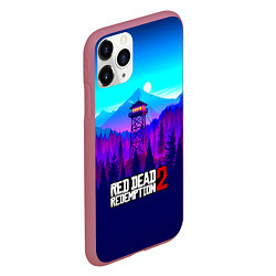 Чехол iPhone 11 Pro матовый Red Dead Redemption rockstar, цвет: 3D-малиновый — фото 2