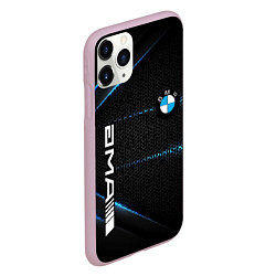 Чехол iPhone 11 Pro матовый BMW metal steel, цвет: 3D-розовый — фото 2