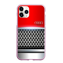 Чехол iPhone 11 Pro матовый AUDI metal collection game, цвет: 3D-розовый