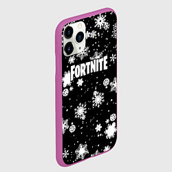 Чехол iPhone 11 Pro матовый Fortnite winter snow, цвет: 3D-фиолетовый — фото 2