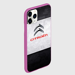 Чехол iPhone 11 Pro матовый Citroen grey metal, цвет: 3D-фиолетовый — фото 2