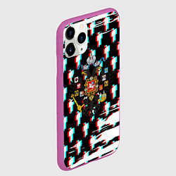 Чехол iPhone 11 Pro матовый Имперская Россия будущего глитч, цвет: 3D-фиолетовый — фото 2