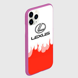 Чехол iPhone 11 Pro матовый Lexus fire, цвет: 3D-фиолетовый — фото 2