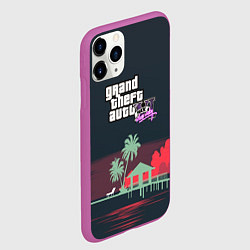 Чехол iPhone 11 Pro матовый GTA tropix game, цвет: 3D-фиолетовый — фото 2