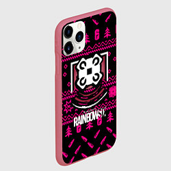 Чехол iPhone 11 Pro матовый Rainbow six winter pink, цвет: 3D-малиновый — фото 2