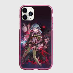 Чехол iPhone 11 Pro матовый Мастера меча онлайн - Призрачная пуля, цвет: 3D-малиновый
