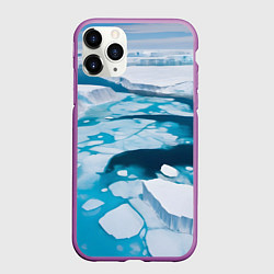 Чехол iPhone 11 Pro матовый Арктический лед, цвет: 3D-фиолетовый