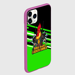 Чехол iPhone 11 Pro матовый PUBG line geometry, цвет: 3D-фиолетовый — фото 2