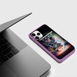 Чехол iPhone 11 Pro матовый Терминатор зеро персонажи, цвет: 3D-фиолетовый — фото 2