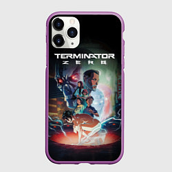 Чехол iPhone 11 Pro матовый Терминатор зеро персонажи, цвет: 3D-фиолетовый