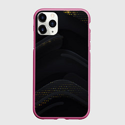 Чехол iPhone 11 Pro матовый Геометрия полосы текстура, цвет: 3D-малиновый