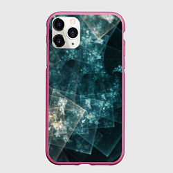 Чехол iPhone 11 Pro матовый Абстрактный космос геометрия, цвет: 3D-малиновый