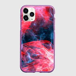 Чехол iPhone 11 Pro матовый Дымная текстура, цвет: 3D-фиолетовый