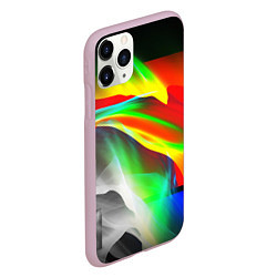 Чехол iPhone 11 Pro матовый Текстура краски, цвет: 3D-розовый — фото 2