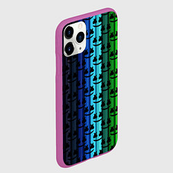 Чехол iPhone 11 Pro матовый Marshmello gradient, цвет: 3D-фиолетовый — фото 2