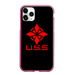 Чехол iPhone 11 Pro матовый Resident evil toxic biohazard, цвет: 3D-малиновый