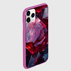 Чехол iPhone 11 Pro матовый Драгоценный минерал, цвет: 3D-фиолетовый — фото 2