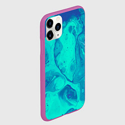 Чехол iPhone 11 Pro матовый Эффект размытых красок, цвет: 3D-фиолетовый — фото 2
